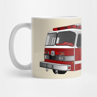 Fire engine cartoon illustration Mug